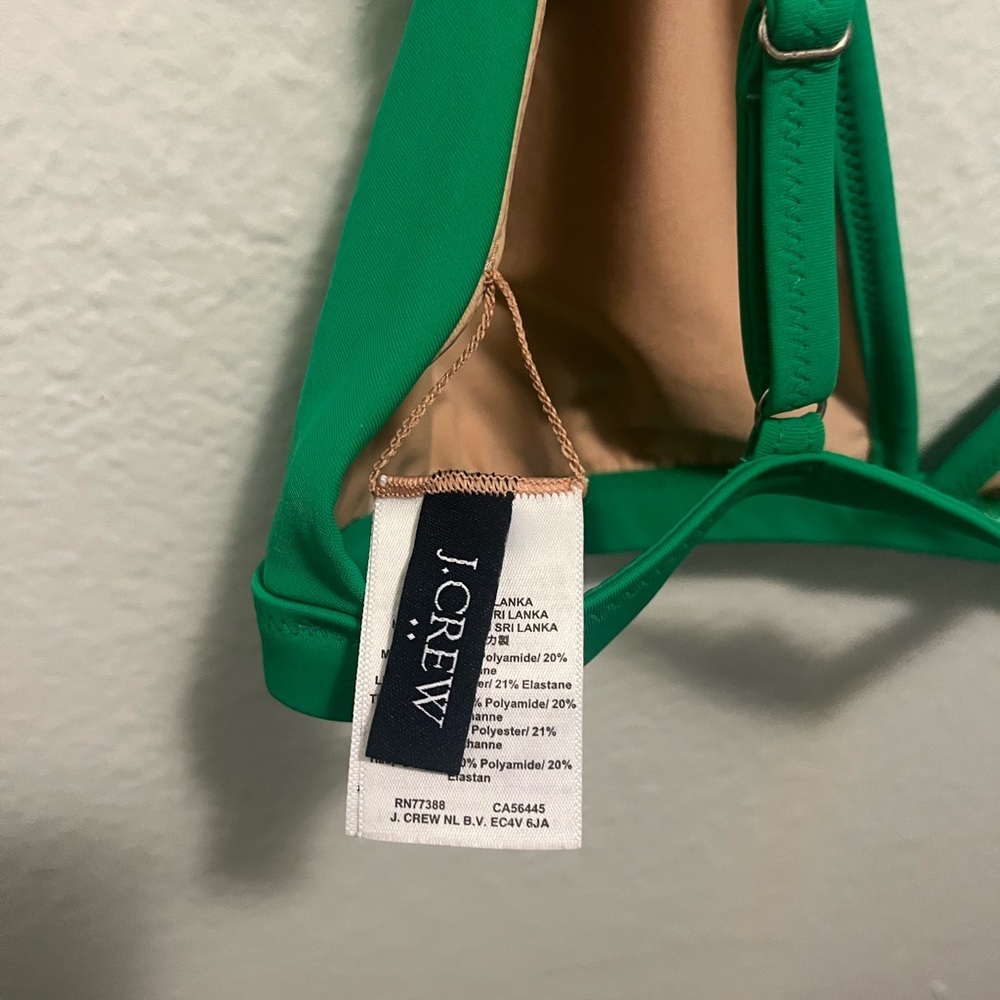J. Crew Green Ruffle Strap Bikini Top - Picture 5 of 6